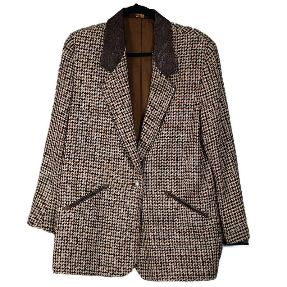 Vintage Pioneer Wear Blazer W/Leather Accents Size L