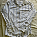 Women's White and Blue Shirt