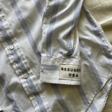 Women's White and Blue Shirt