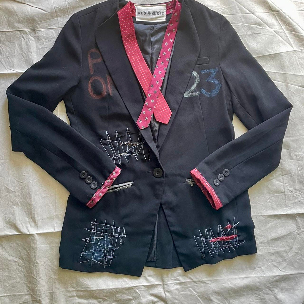 Women's Black and Navy Jacket