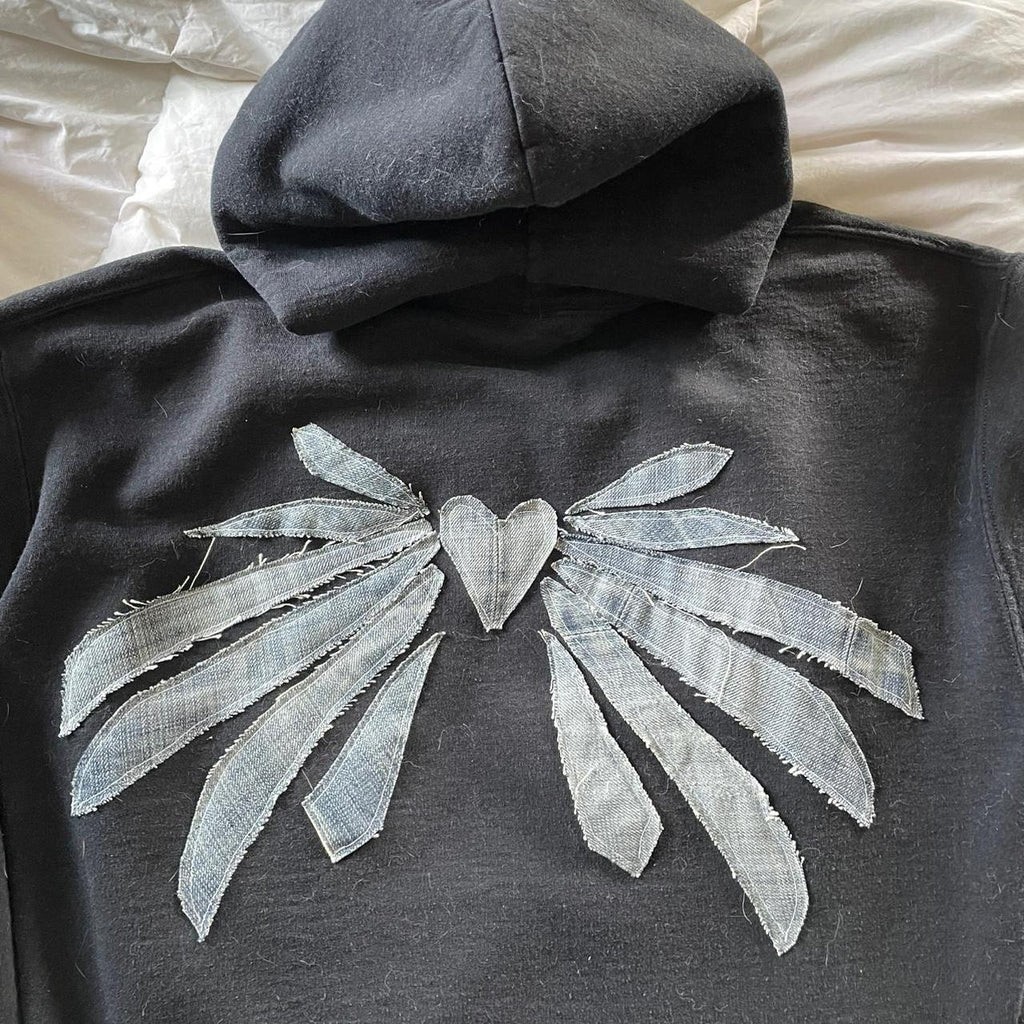 Women's Black and Grey Hoodie
