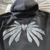 Women's Black and Grey Hoodie