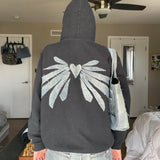 Women's Black and Grey Hoodie