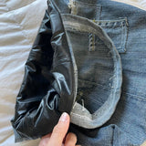 Upcycled denim reversible tote