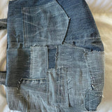 Upcycled denim reversible tote