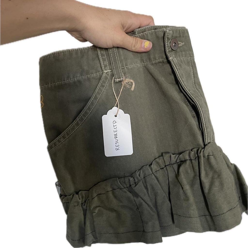 Women's Khaki and Green Skirt