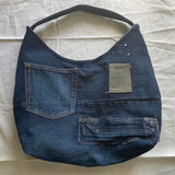 Upcycled Denim appliqué bag