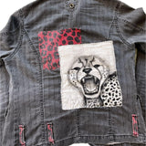 Women's Grey and Black Jacket