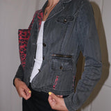 Women's Grey and Black Jacket
