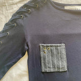 Women's Black and Navy Shirt